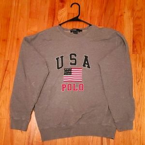 Vintage Polo Lauren Crewneck USA Sweatshirt Medium
